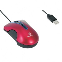 Wired 5-button laser mouse with unique programmable buttons and scroll wheel